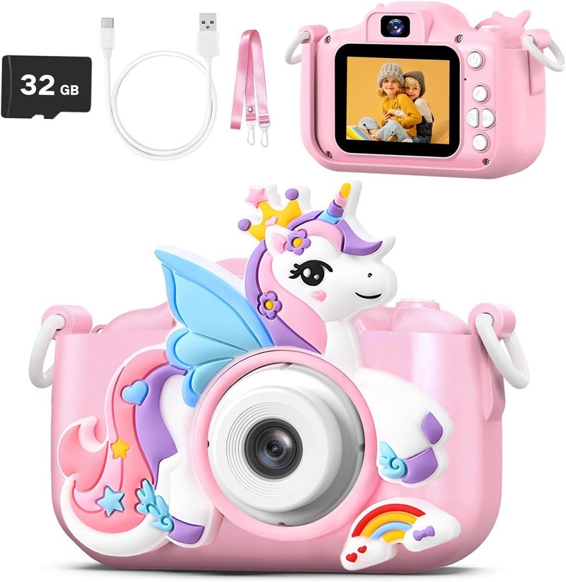 AiTechny Digital Camera for Kids, 1080P FHD Kids Camera with 32GB SD Card, 44MP Point and Shoot Digital Camera with 16X Zoom, Compact Small Vintage Camera Gifts (ai-cam-13) - Image 1
