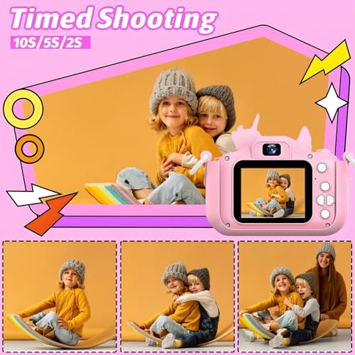 AiTechny Digital Camera for Kids, 1080P FHD Kids Camera with 32GB SD Card, 44MP Point and Shoot Digital Camera with 16X Zoom, Compact Small Vintage Camera Gifts (ai-cam-13) - Image 3