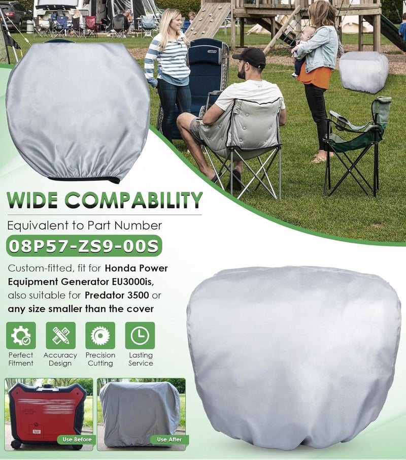 Yoursme Generator Cover For Honda EU3000is and Predator 3500, Waterproof Outdoor Power Equipment Generator Cover Cover Replace for 08P57-ZS9-00S - Image 3