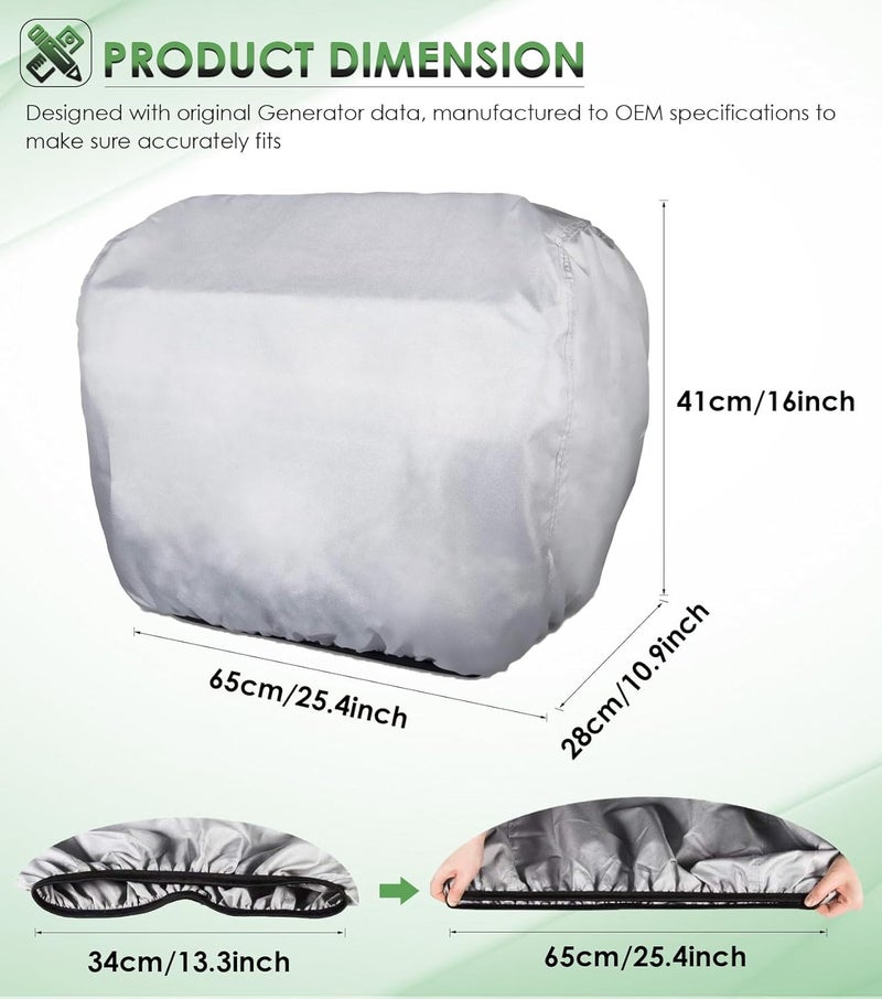 Yoursme Generator Cover For Honda EU3000is and Predator 3500, Waterproof Outdoor Power Equipment Generator Cover Cover Replace for 08P57-ZS9-00S - Image 2