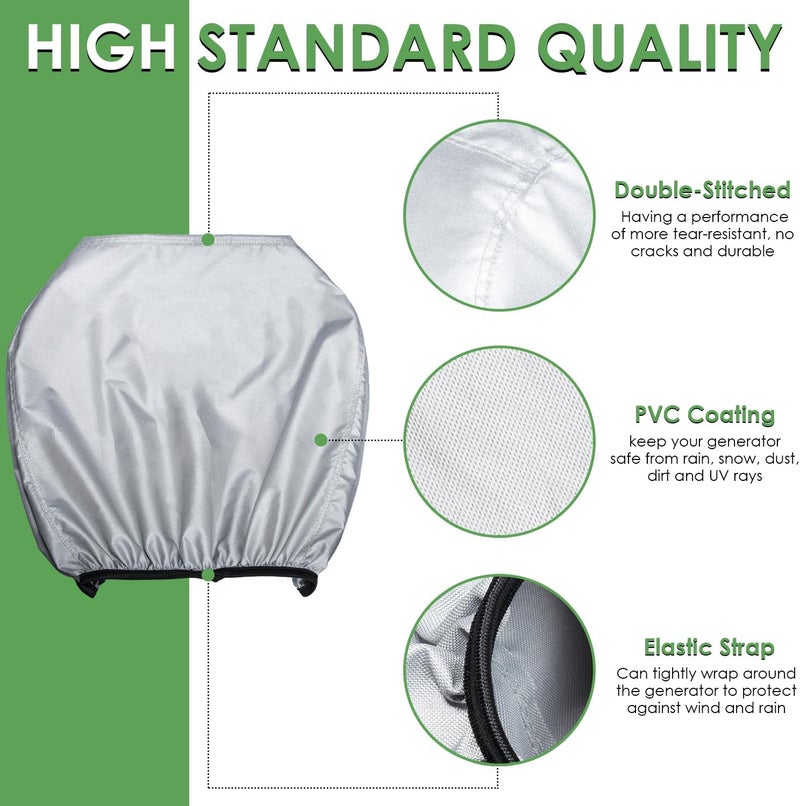 Yoursme Generator Cover For Honda EU3000is and Predator 3500, Waterproof Outdoor Power Equipment Generator Cover Cover Replace for 08P57-ZS9-00S - Image 4