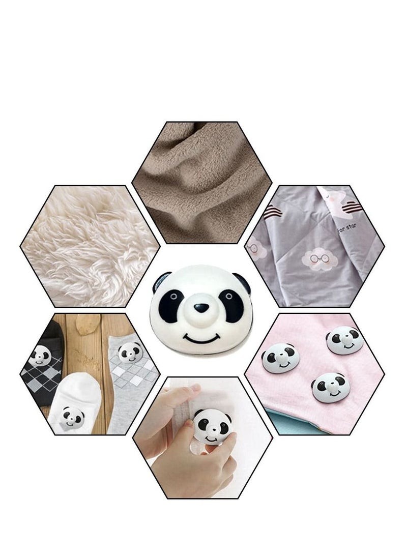 Y&D 24 Pcs Panda Shaped Duvet Cover Clips, Corner Holders Fasteners for Bedroom Fixing Holder Quilt Pins with Box ,Quilt Clips - Image 3