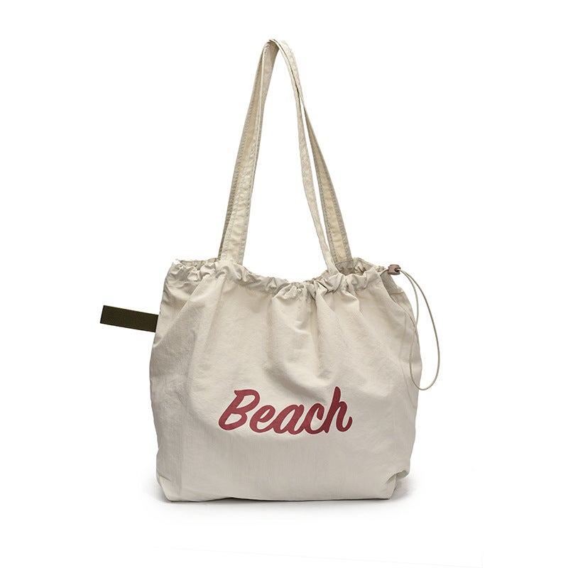 Bag Women'S Shoulder Canvas Bag Printed Large Capacity Japanese Style Tote Bag Simple Portable Handbag Casual Handbag - Image 1