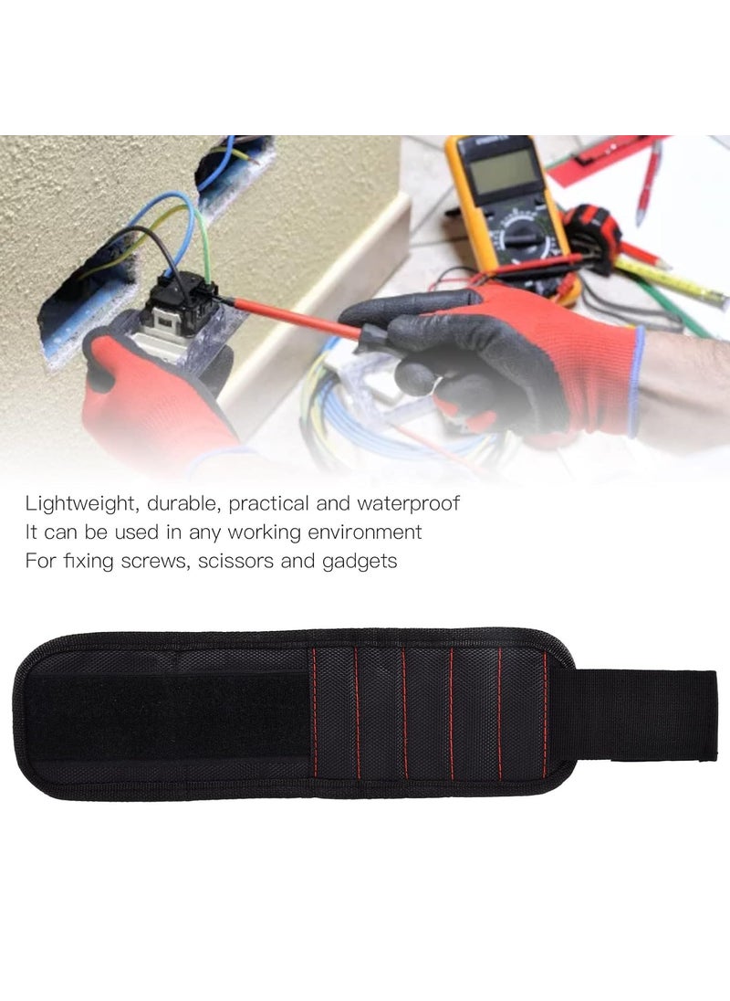 Generic Magnetic Wrist Strap Durable Practical Multifunction Magnetic Wrist Strap Comprehensive Special Gifts for Storage Screws Nails  - Image 2