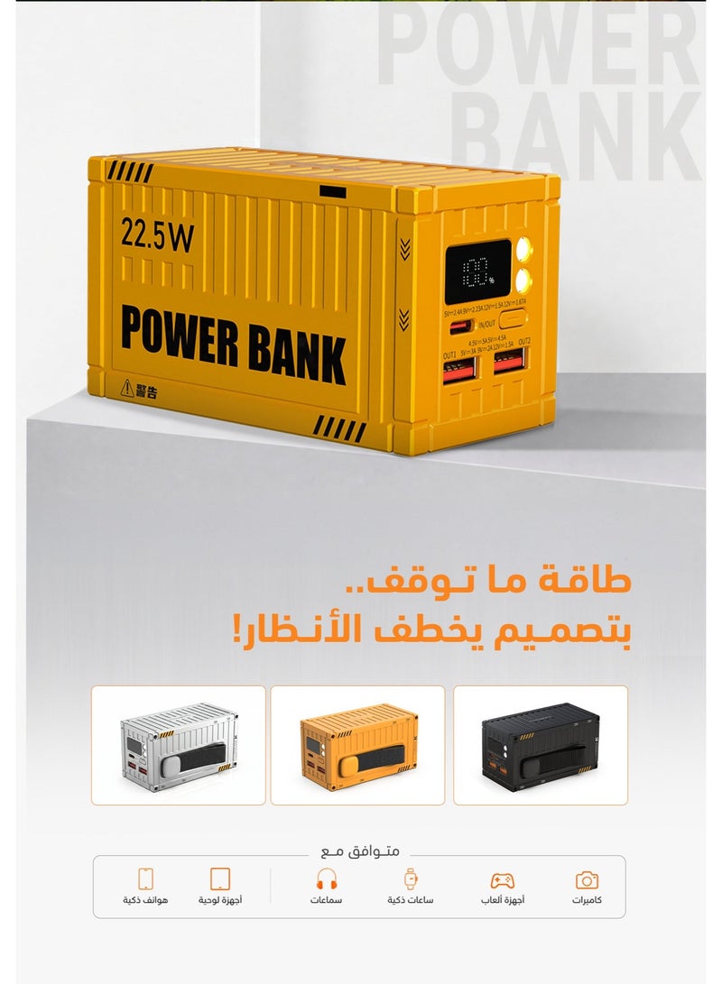 وبو شاحن متنقل container باللون البرتقالي بسعة 20,000 ملي أمبير - Image 3