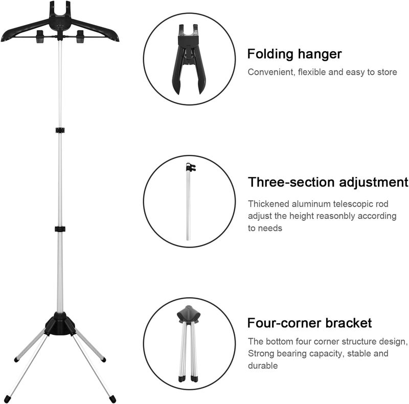 TONINT Handheld garment steamer clothes rack,Standing fabric steamer coat hanger,Folding garment clothes，Drying rack,Handheld hanging ironing machine hanger,Steam ironing machine accessories bracket - Image 5
