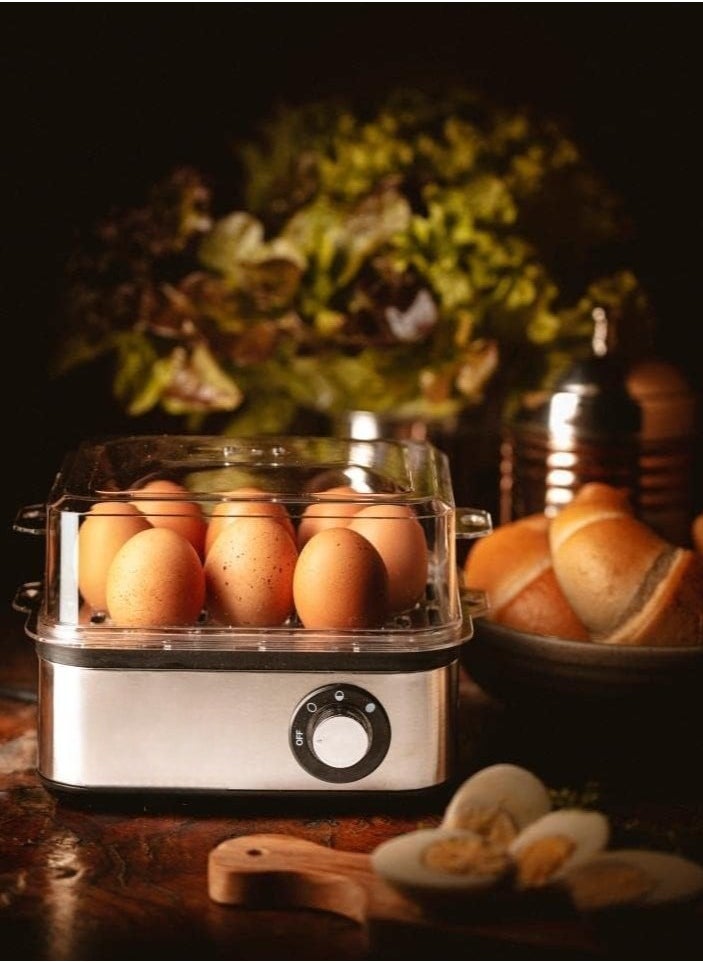 Generic - 2 Tier Rapid Egg Cooker Electric with Timer Auto Shut Off 16 Eggs Large Capacity Egg Boiler Commercial Chefs Choice Egg Food Steamer Hard Boiled Egg Cooker for Hard Boiled Poached Scram - Image 1