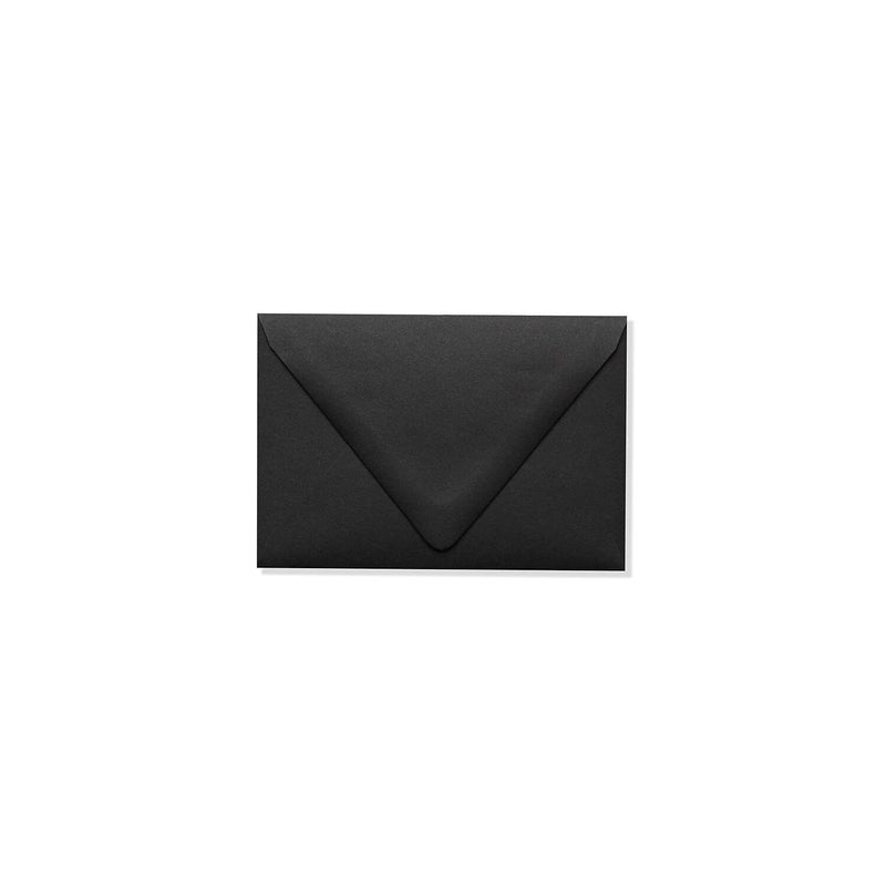 LUXPaper 4Bar A1 Contour Flap Invitation Envelopes | 3 5/8" x 5 1/8" | Midnight Black | 80lb. Text | 50 Qty - Image 2