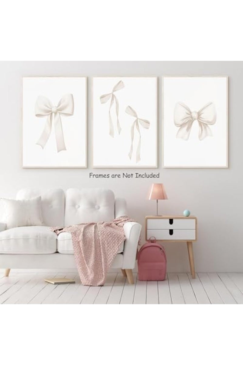Djmwtb Beige Bow Wall Art Set of 3 (Beige Bow, 12"x16" Poster) - Image 4