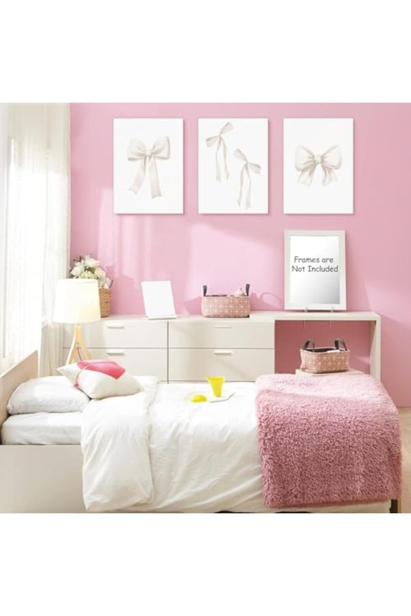 Djmwtb Beige Bow Wall Art Set of 3 (Beige Bow, 12"x16" Poster) - Image 2