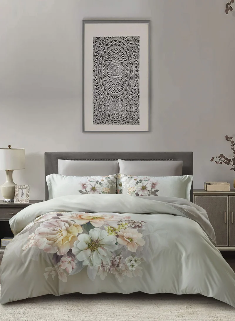دوناتيلا طقم غطاء لحاف مشجر 6 قطع مقاس مزدوج يناسب سرير 200×200 سم مايكروفايبر ناعم , تصميم راقي و انيق , يناسب جميع الفصول (لا يشمل حشوة اللحاف)