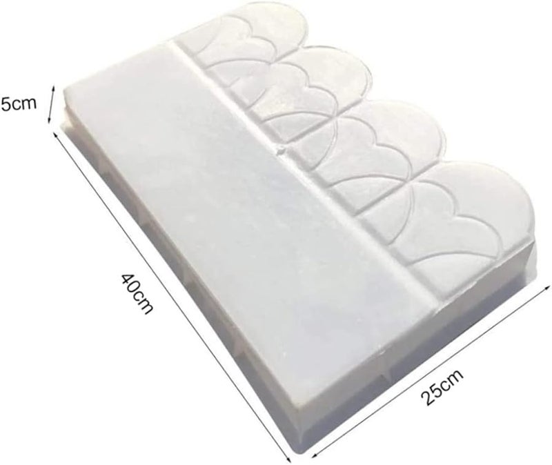 قالب سياج بلاستيكي أبيض قابلة لإعادة الاستخدام للاستخدام المنزلي لحواف الحدائق الخرسانية والأرصفة - Image 3