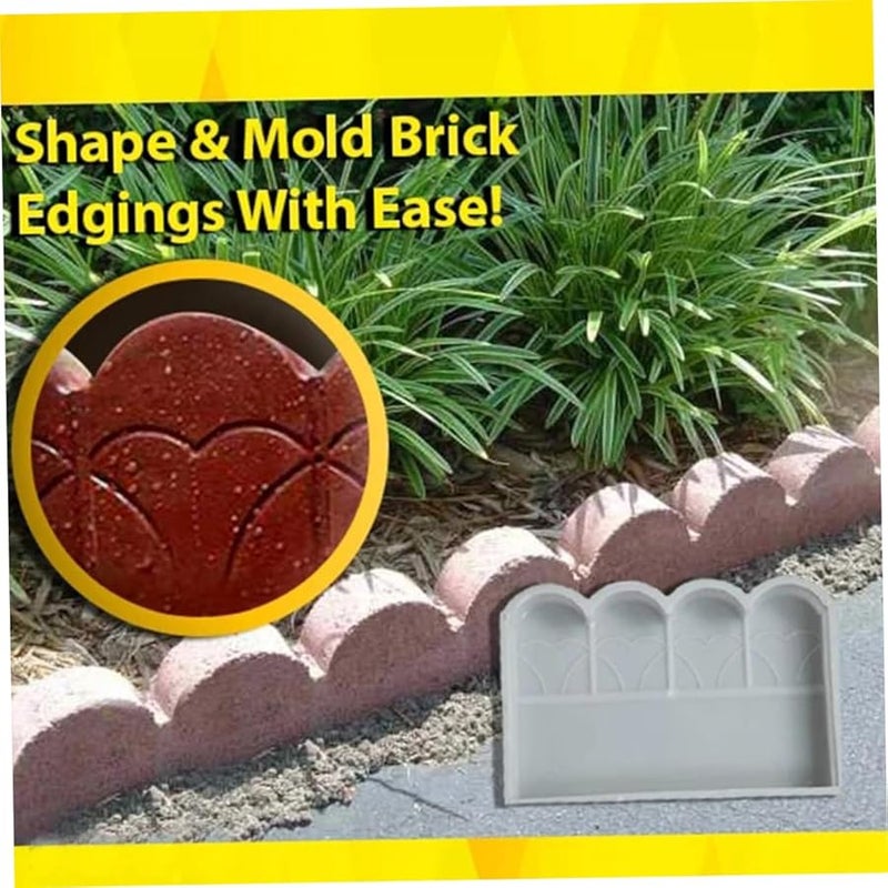 قالب سياج بلاستيكي أبيض قابلة لإعادة الاستخدام للاستخدام المنزلي لحواف الحدائق الخرسانية والأرصفة - Image 5