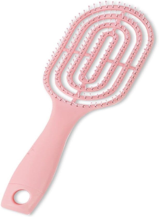 AMPLIN Pink Kawaii Hair Brush for Girls, Women, Kids - Hollow out Hair Detangler Styling Comb, Travel Grooming Tool for All Hair Types, Birthday Valentine's Day Gift - Image 1