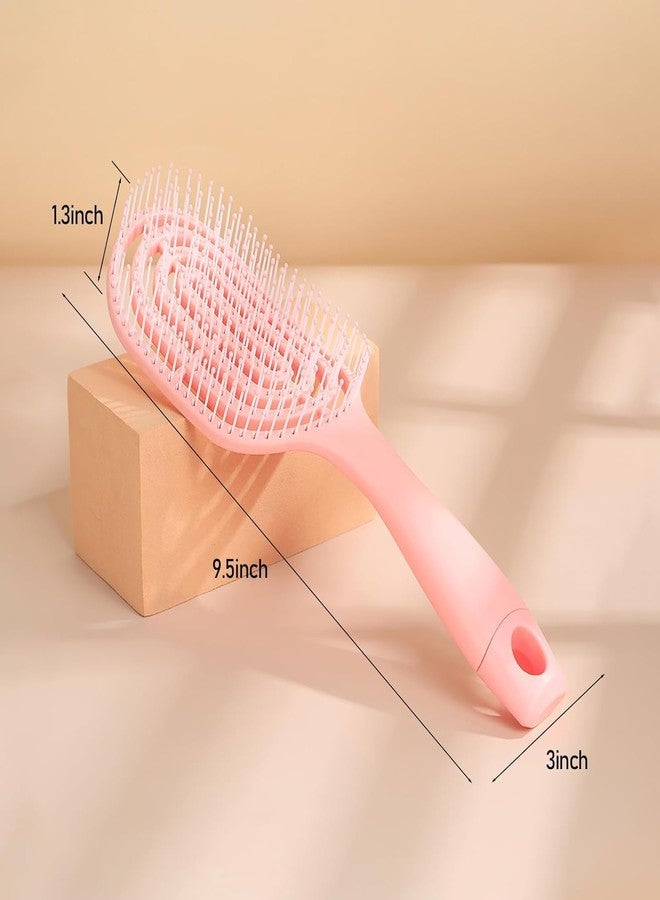 AMPLIN Pink Kawaii Hair Brush for Girls, Women, Kids - Hollow out Hair Detangler Styling Comb, Travel Grooming Tool for All Hair Types, Birthday Valentine's Day Gift - Image 5