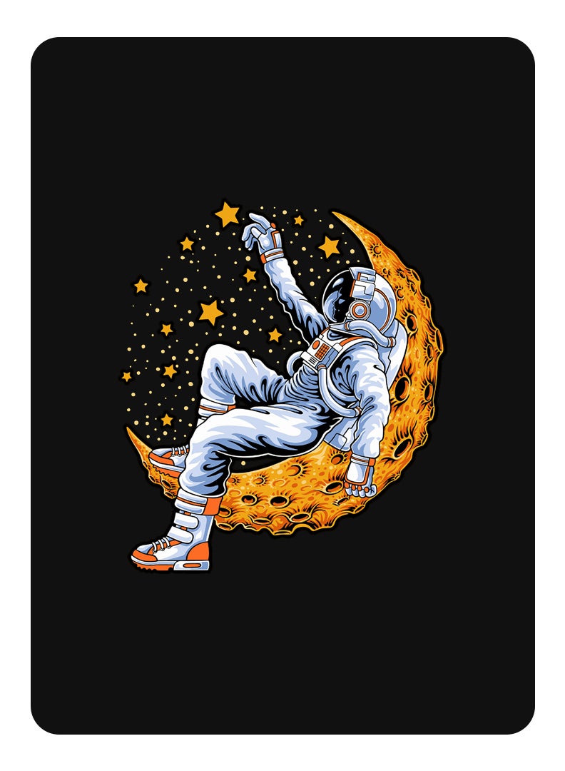 Theodor Protective Flip Case For Samsung Galaxy Tab A 10.5, T590 With Trifold Stand Auto Wake Sleep Shockproof Cover Astronaut lying on moon - Image 1