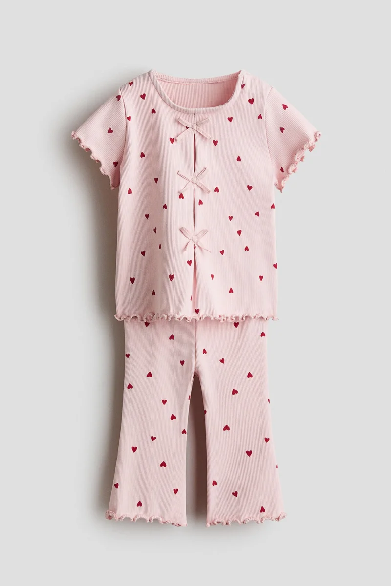 H&M 2-piece ribbed cotton set