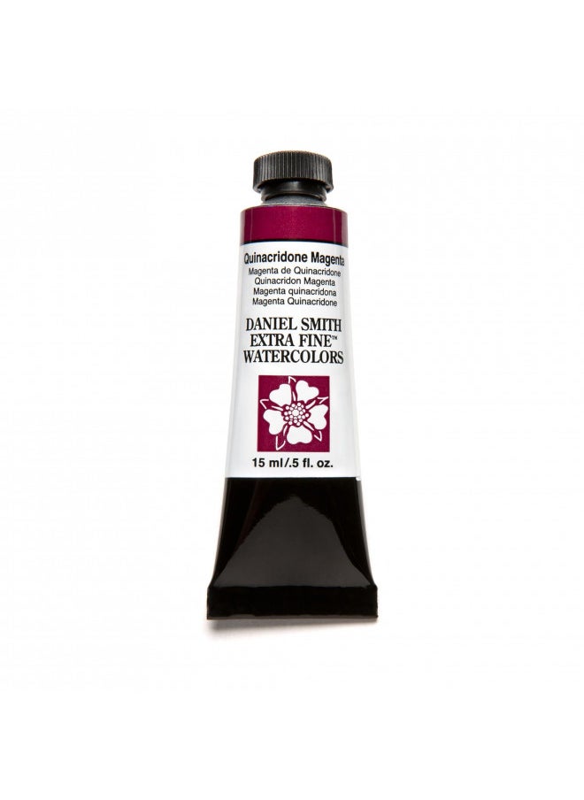 Daniel Smith DANIEL SMITH 284600090 Extra Fine Watercolor 15ml Paint Tube, Quinacridone, Magenta, 0.5 Fl Oz (Pack of 1)  - Image 1