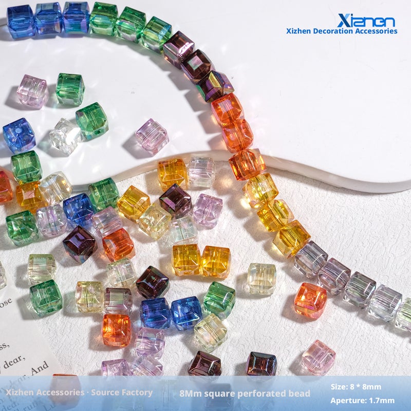 High-Transparency Colorful AB Coated Acrylic Beads for Jewelry Making - Image 1
