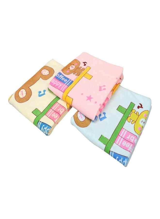 JENNY DENIAL Super Absorbent Cotton Microfiber Soft Baby boy and Girl Bath Towel for New Born/Infants/Toddlers Cartoon Print Multicolor Combo Pack of 3pc - Image 1