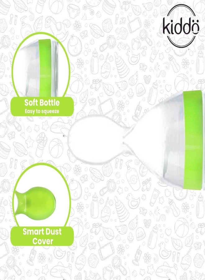 POPREX Newborn Baby Feeding Bottle Toddler Safe Silicone Squeeze Feeding Spoon Milk Cereal Bottle Baby Training Feeder (Random Color/90 ml) (Pink+Green, Pack of 2 - Image 4