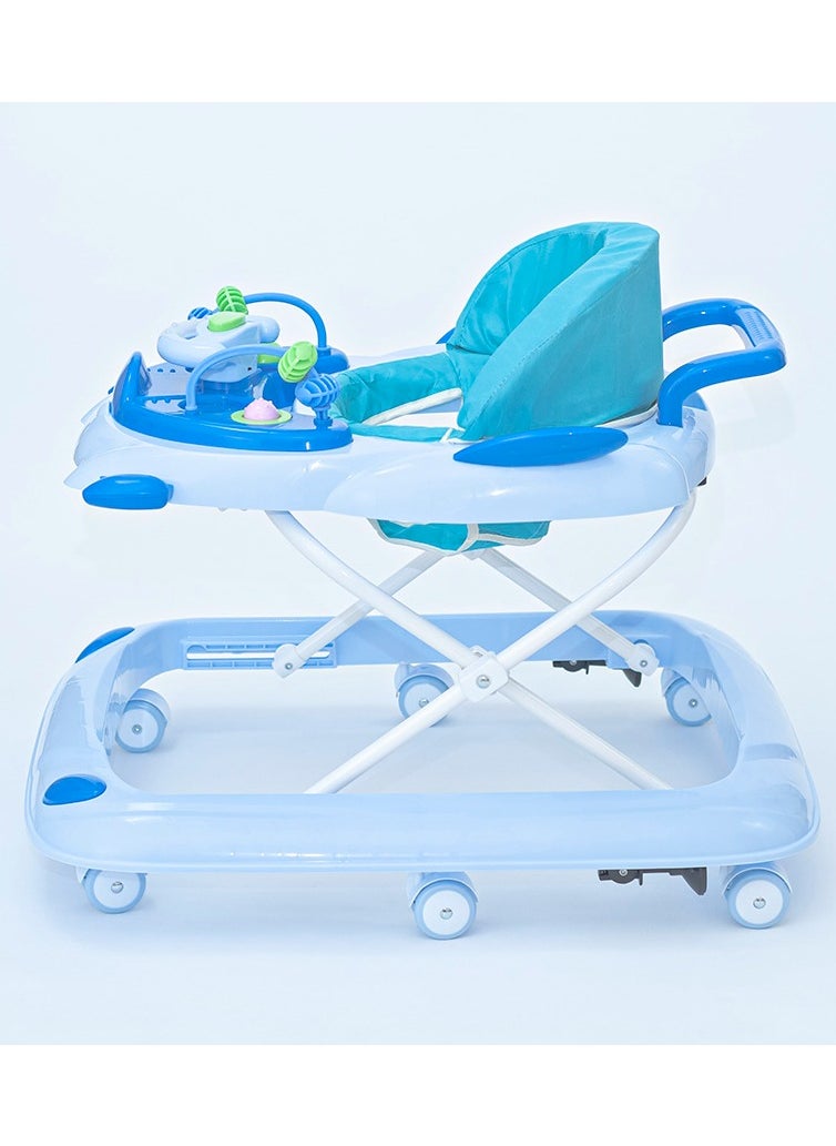 Rally Foldable Soft Cushioned Seat Baby Walker Blue  - Image 3