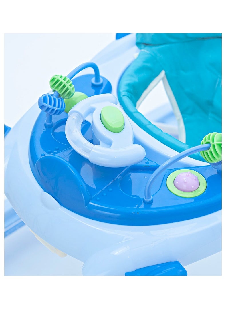 Rally Foldable Soft Cushioned Seat Baby Walker Blue  - Image 4