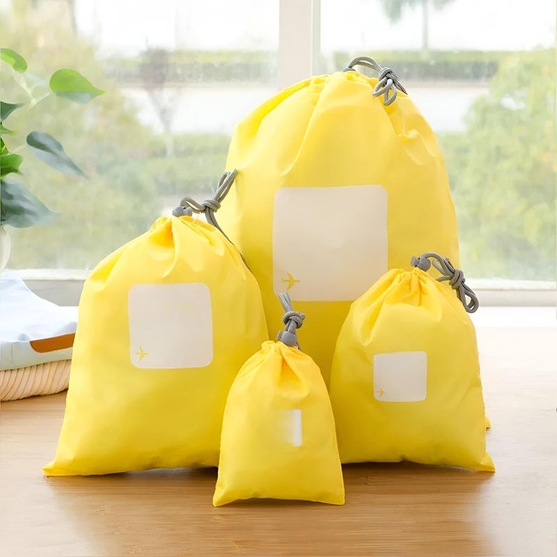 Storage Bag Set - 4 Pieces Nylon Bags for Travel and Outdoor, Versatile and Lightweight Bags for Organizing Gym and Camping Equipment, Color Random - Image 5