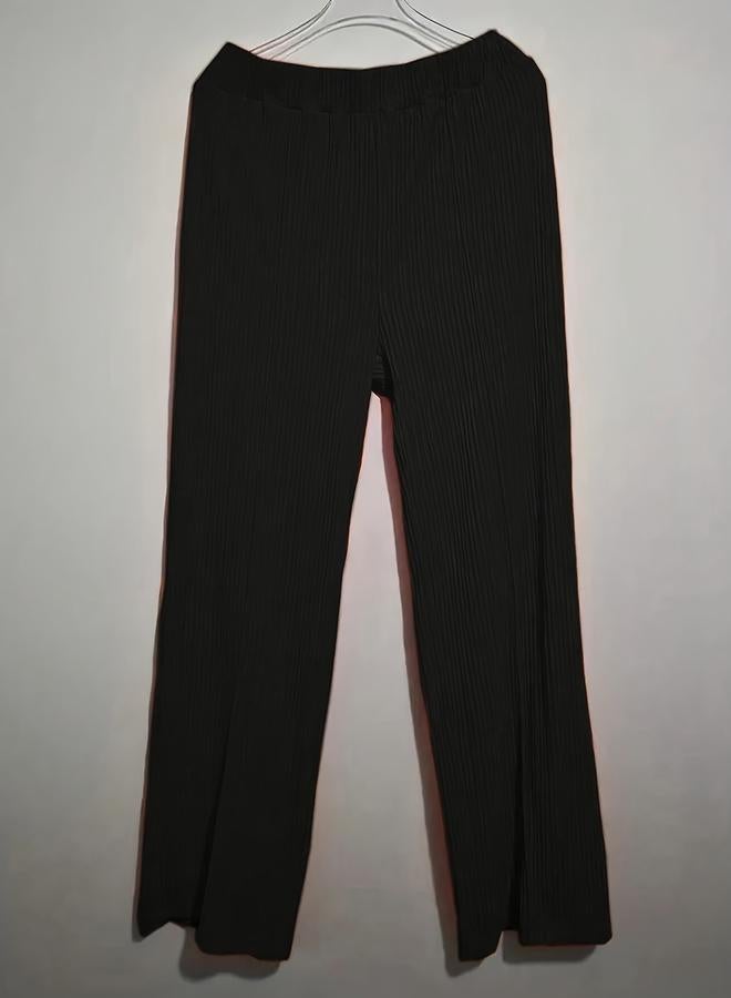 Take Two Black Solid Relaxed T-Shirt and Pants Co-Ords - Image 5