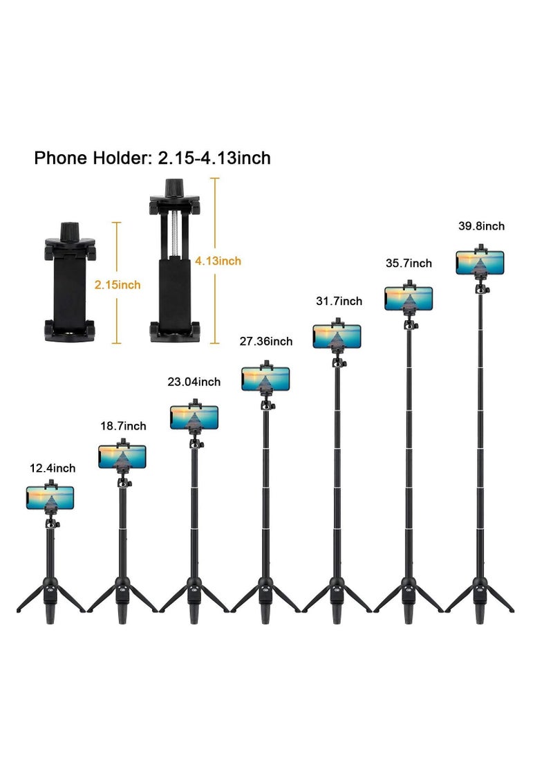 Generic - YT-9928 2-in-1 Mini Desktop Tripod Selfie Stick with Phone holder Remote Controller Max. Load 0.22kg for iPhone 7 7plus Xiaomi Samsung Smartphones - Image 1