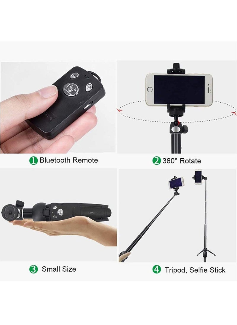 Generic - YT-9928 2-in-1 Mini Desktop Tripod Selfie Stick with Phone holder Remote Controller Max. Load 0.22kg for iPhone 7 7plus Xiaomi Samsung Smartphones - Image 1