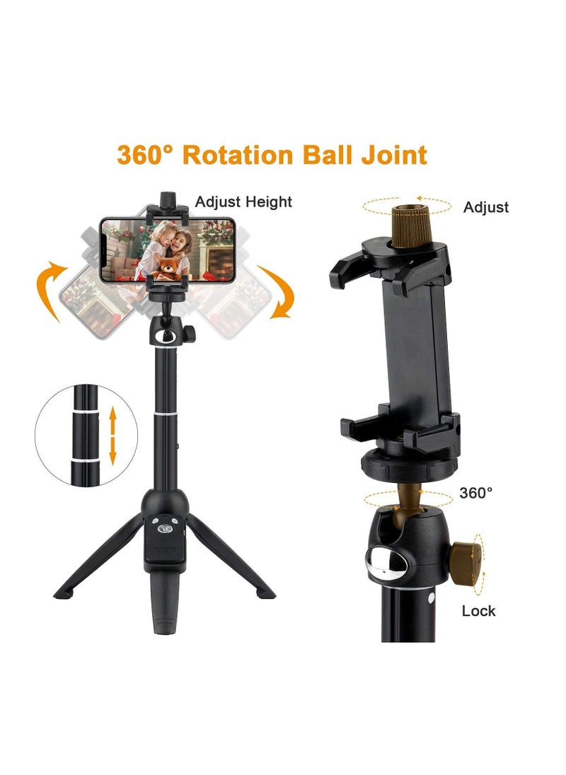 Generic - YT-9928 2-in-1 Mini Desktop Tripod Selfie Stick with Phone holder Remote Controller Max. Load 0.22kg for iPhone 7 7plus Xiaomi Samsung Smartphones - Image 1