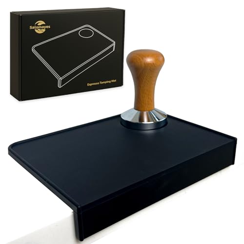 Salomayes Espresso Tamping Mat 8"x6" – Compact Non-Slip Silicone Tamper Mat, Food-Grade Coffee Tamping Station for Home Baristas, Essential Espresso Accessories - Image 1