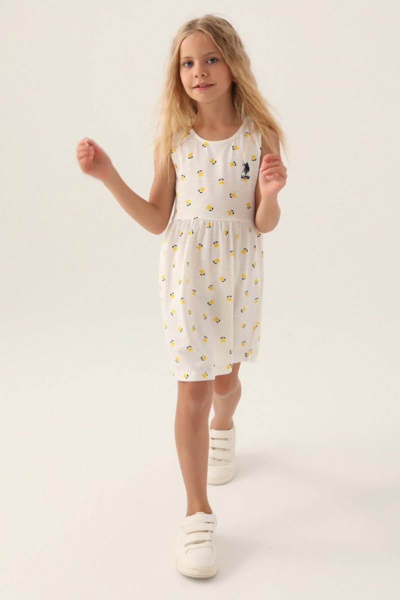 U.S. Polo Assn. Base. Polo Assn Licensed Heart Dress Yellow Girls' Nightgown - Image 2