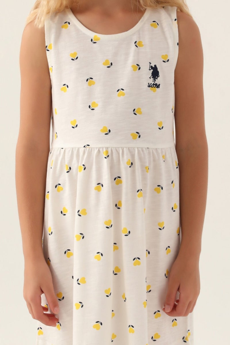 U.S. Polo Assn. Base. Polo Assn Licensed Heart Dress Yellow Girls' Nightgown - Image 4