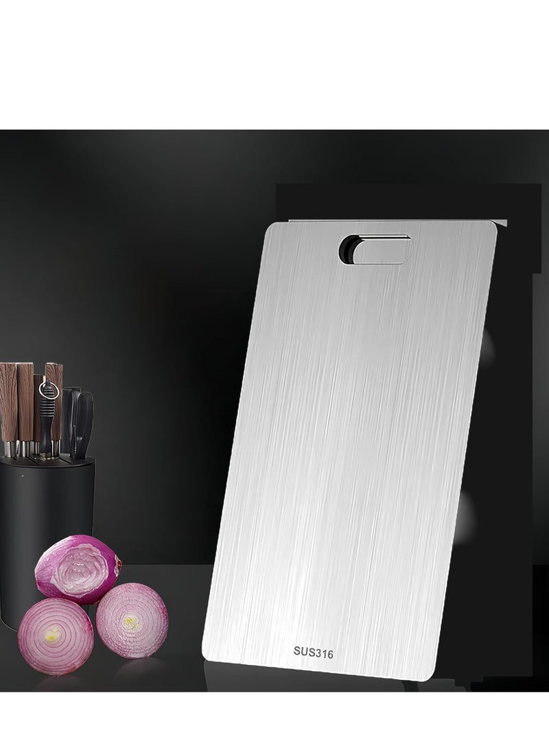 KCDMBUE Cutting Board,Grade 316 Stainless Steel Kitchen Chopping Board, Large Double-Sided Medical Grade 316 Stainless Steel Cutting Board, Vegetable, Fruit, and Meat Cutting Board  - Image 1