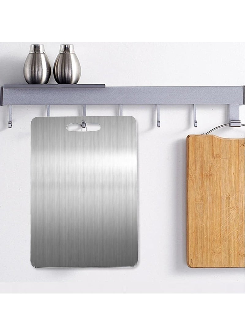 KCDMBUE Cutting Board,Grade 316 Stainless Steel Kitchen Chopping Board, Large Double-Sided Medical Grade 316 Stainless Steel Cutting Board, Vegetable, Fruit, and Meat Cutting Board  - Image 2