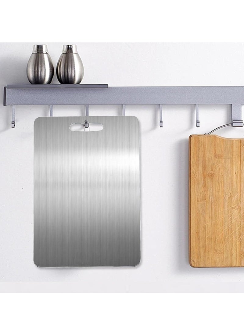 KCDMBUE Cutting Board,Grade 316 Stainless Steel Kitchen Chopping Board, Large Double-Sided Medical Grade 316 Stainless Steel Cutting Board, Vegetable, Fruit, and Meat Cutting Board  - Image 5