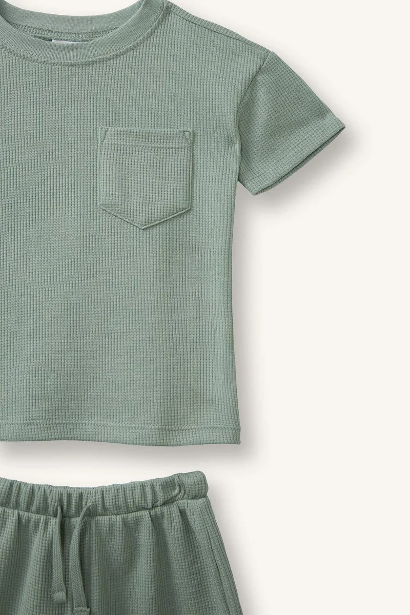 ديفاكتو Baby Boy Waffle 2 Piece Set