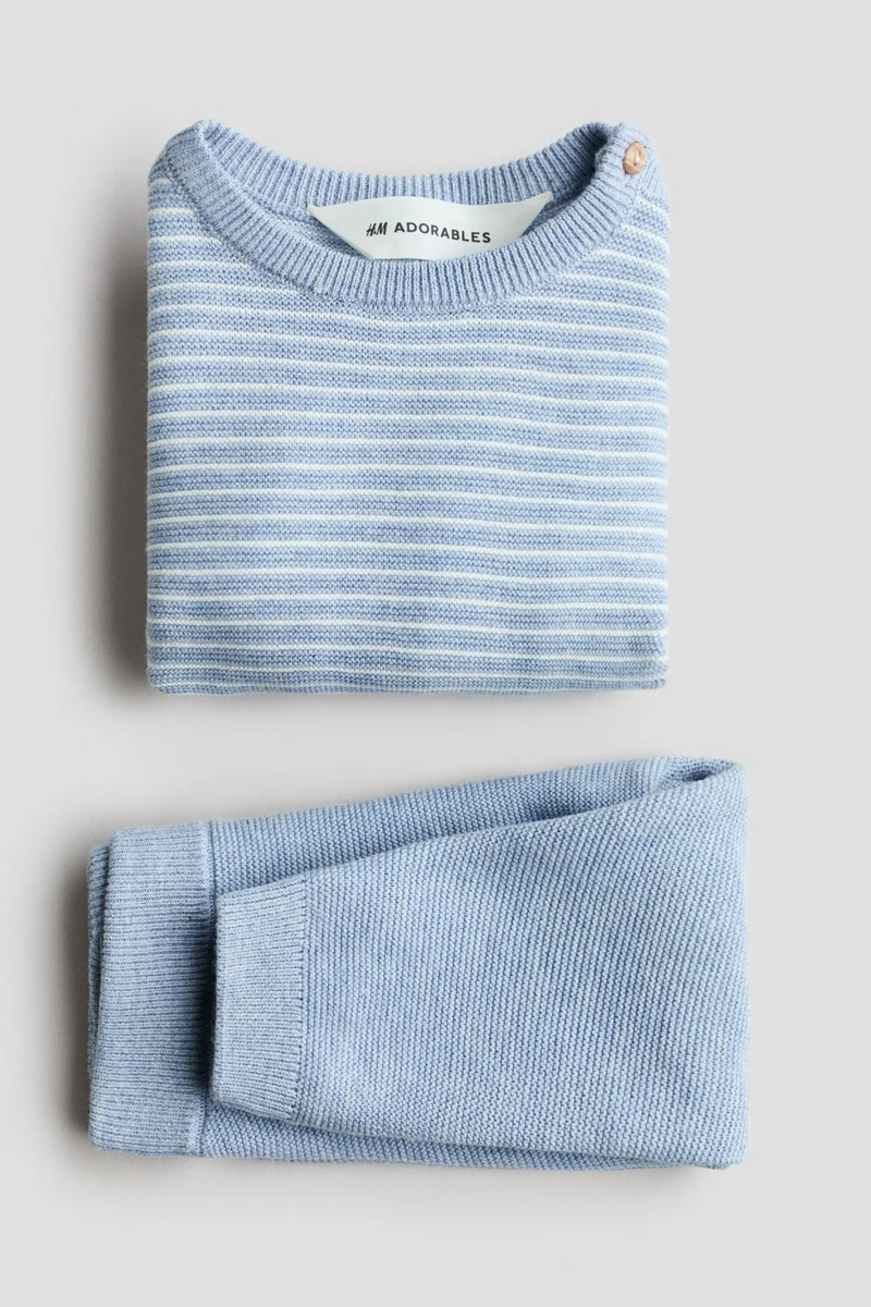 H&M 2-piece fine-knit cotton set