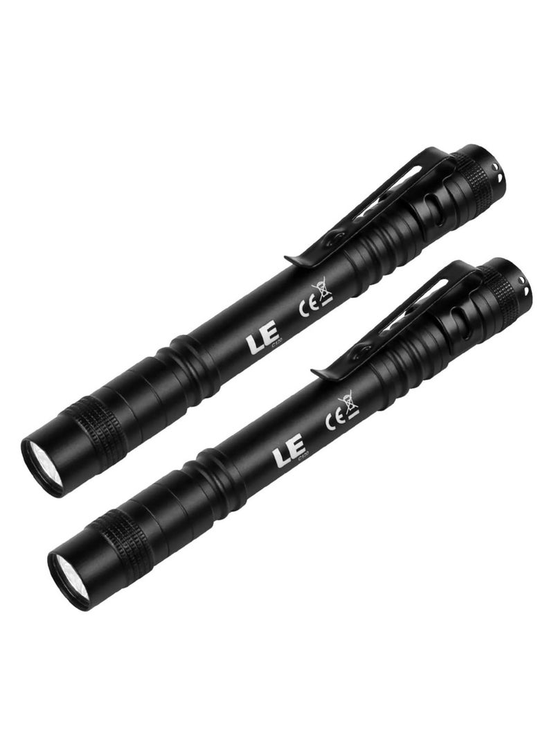 Lepro Flashlight, Torch Light Mini, Pen Flashlight LED, Waterproof Pocket Torch with Clip - Image 1