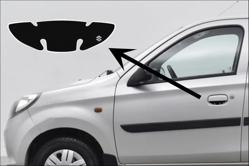 BIG FLAG ملصق حماية من الخدوش ليد باب السيارة من ألياف الكربون بتشطيب جل 3D BFRC (عبوة من 4) (MRDRCFVAR) (Alto_WAGONR_MARUTI800) - Image 1