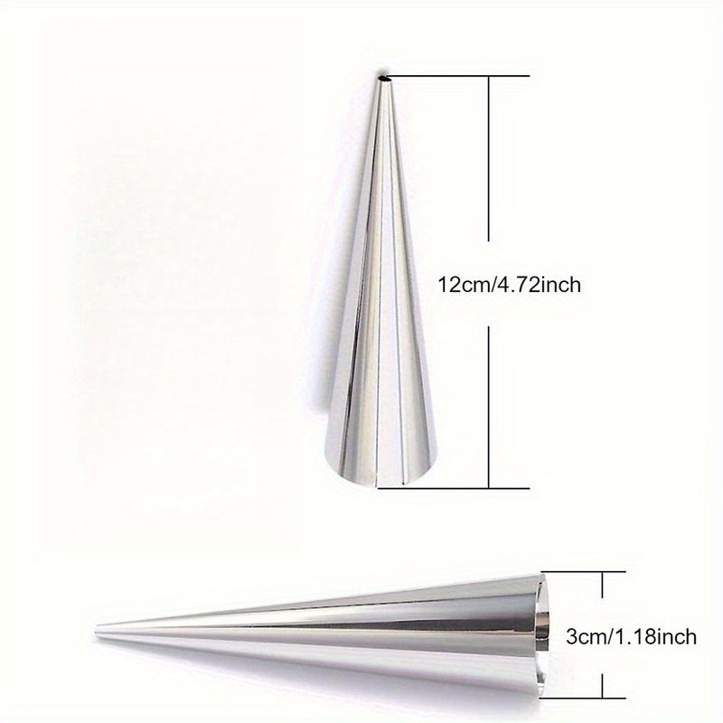 8pcs Stainless Steel Cream Cone Molds Croissant-A Non-Stick Baking Cones for Ice Cream Croissants Pastries Waffles Puffs Heavy-Duty Kitchen Tools - Image 3