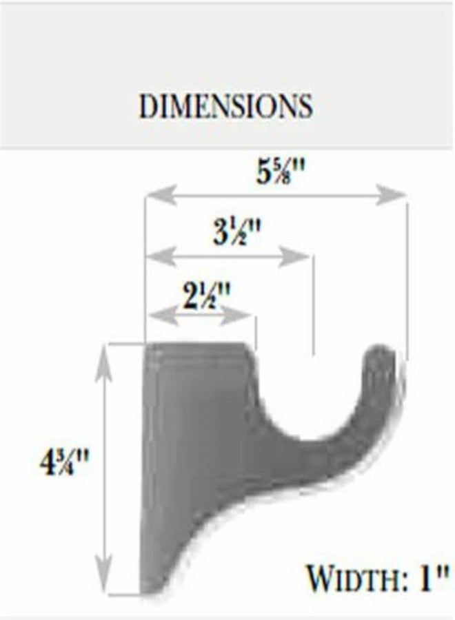 Kirsch Wood Trends Bracket 3 1/2" Return for 2" Pole White (1 each) - Image 2