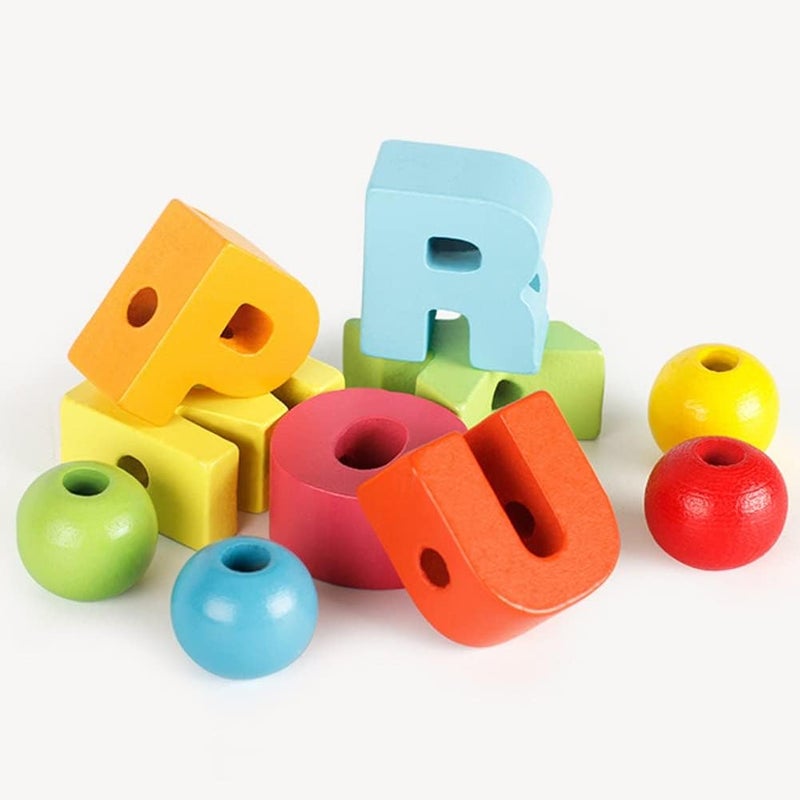 ويوبلز مجموعة خرز للتطريز للأطفال في مرحلة ما قبل المدرسة، 75 خرزة للتطريز، لعبة أرقام وحرف يدوية مع حقيبة سفر، ألعاب مونتيسوري للأطفال من 4 إلى 6 سنوات - Image 2