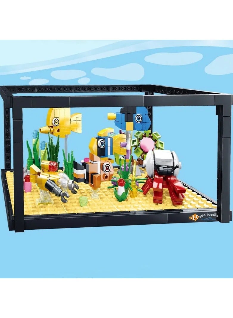 Luxoraq Creator Fish Tank Aquarium Building Blocks Toys Dreamy Ocean Fish Tank Construction toys - Image 1