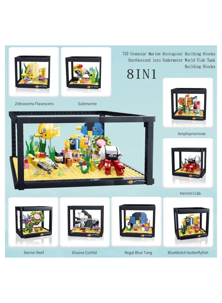 Luxoraq Creator Fish Tank Aquarium Building Blocks Toys Dreamy Ocean Fish Tank Construction toys - Image 5