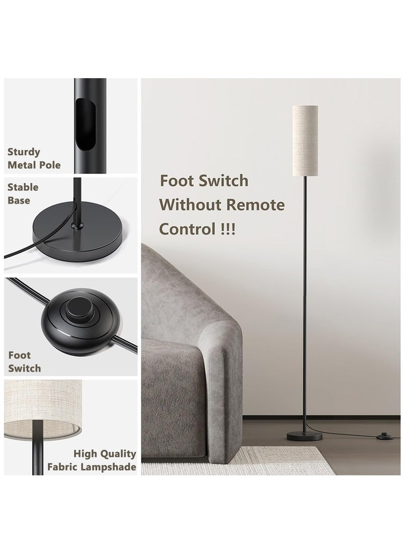 Arabest Floor Lamps, Standing Lamps with Foot-swith Control, Reading Lamp for Living Room, Bedroom, Office Beige 5x5x68.11 cm  - Image 4