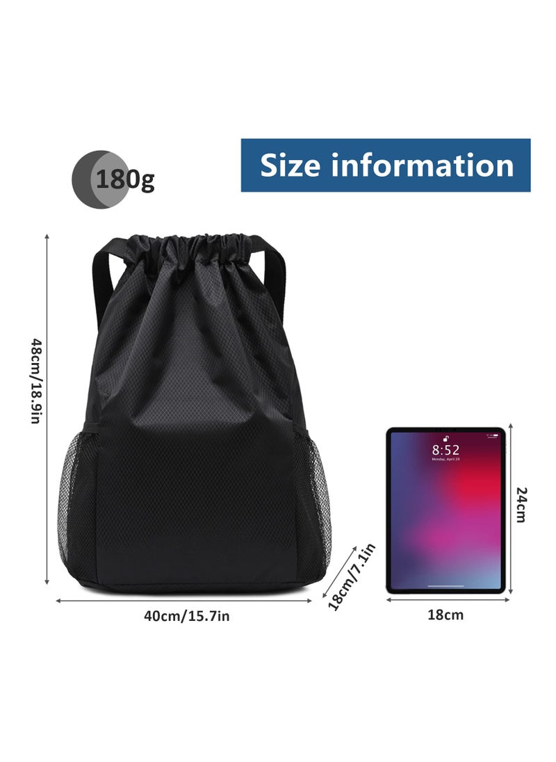 KASTWAVE - Sports Gym Bag, Drawstring Waterproof Bags,Oxford fabric Backpack Bags for men and women, for Sports School Beach Holidays Swimming Trave, 40*48cm - Image 1
