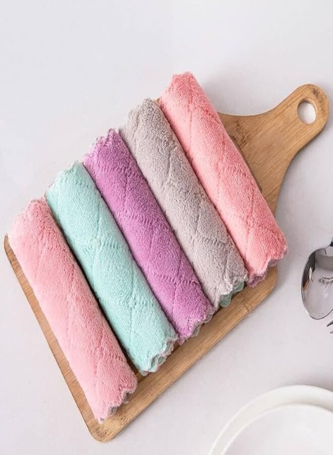 High Quality Microfiber Towel Set - 10 Pcs 25x25 cm Perfect Cleaning Without Residue or Scratches Colorful for Daily Kitchen and Car Use Super | From Generic